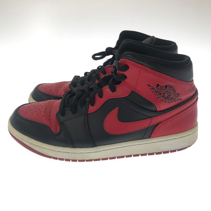 【中古品】【メンズ】 NIKE ナイキ AIR JORDAN 1 MID BRED RED 554724-074 エア ジョーダン ワン ミッド ブレッド スニーカー 靴 160-260805-rt-22-tagh サイズ：28cm US10 カラー：BLACK/GYM RED-WHITE 万代Net店