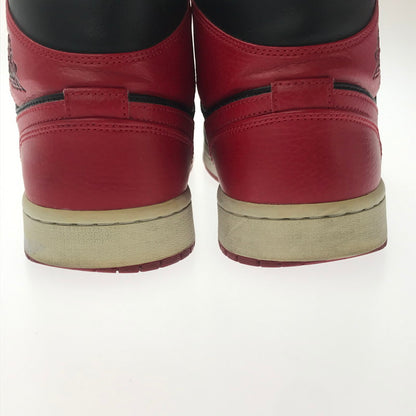 【中古品】【メンズ】 NIKE ナイキ AIR JORDAN 1 MID BRED RED 554724-074 エア ジョーダン ワン ミッド ブレッド スニーカー 靴 160-260805-rt-22-tagh サイズ：28cm US10 カラー：BLACK/GYM RED-WHITE 万代Net店