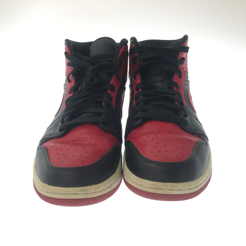 【中古品】【メンズ】 NIKE ナイキ AIR JORDAN 1 MID BRED RED 554724-074 エア ジョーダン ワン ミッド ブレッド スニーカー 靴 160-260805-rt-22-tagh サイズ：28cm US10 カラー：BLACK/GYM RED-WHITE 万代Net店