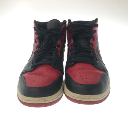 【中古品】【メンズ】 NIKE ナイキ AIR JORDAN 1 MID BRED RED 554724-074 エア ジョーダン ワン ミッド ブレッド スニーカー 靴 160-260805-rt-22-tagh サイズ：28cm US10 カラー：BLACK/GYM RED-WHITE 万代Net店