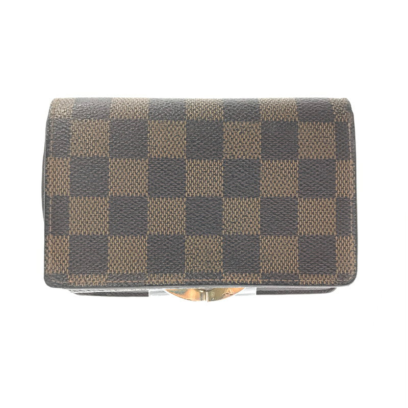 【中古品】【メンズ】 LOUIS VUITTON ルイ・ヴィトン LUTFEUILLE VIENNOIS DAMIER EBENE N61674 ルトフォイユヴィエノワ ダミエエベヌ 財布 181-260809-rt-15-tagh カラー：ブラウン 万代Net店
