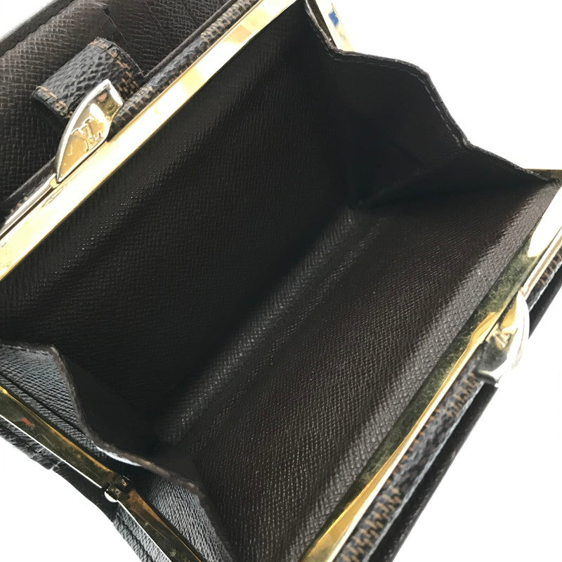 【中古品】【メンズ】 LOUIS VUITTON ルイ・ヴィトン LUTFEUILLE VIENNOIS DAMIER EBENE N61674 ルトフォイユヴィエノワ ダミエエベヌ 財布 181-260809-rt-15-tagh カラー：ブラウン 万代Net店