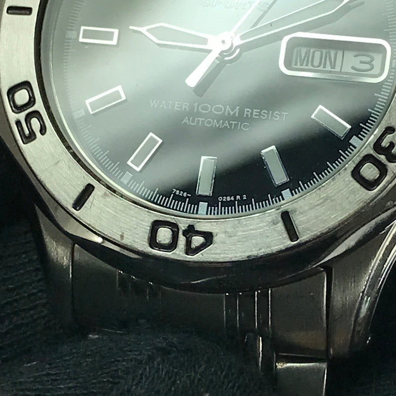【中古品】【メンズ】 SEIKO 5 SPORTS セイコー ファイブ スポーツ AUTOMATIC WINDING WRISTWATCH 7S26-01G0 オートマチック ワインディング リストウォッチ 時計 197-260812-rt-20-tagh カラー：シルバー 万代Net店
