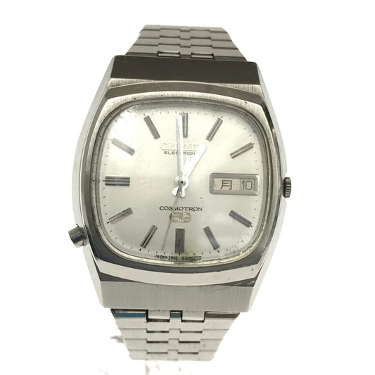 【中古品】【メンズ】 CITIZEN シチズン 7800-870034Y COSMOTRON SPECIAL ELECTRONIC WATCH アナログ クォーツ 腕時計 197-260812-rt-13-tagh カラー：シルバー 万代Net店