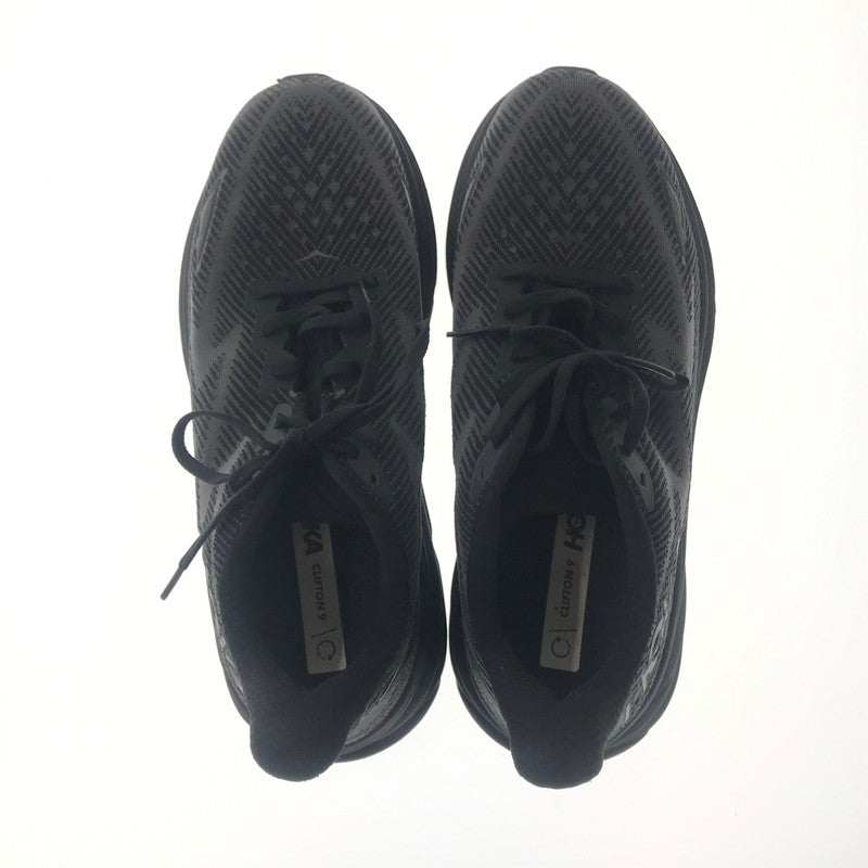 【中古品】【メンズ】 HOKA ホカ BBLC CLIFTON 9 WIDE 1132210 クリフトン ナイン ワイド スニーカー 靴 162-260805-rt-24-tagh サイズ：26.5cm US8.5 カラー：ブラック 万代Net店