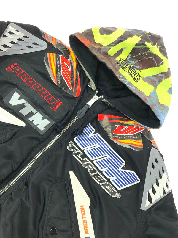 【中古品】【メンズ】 VETEMENTS ヴェトモン × ALPHA INDUSTRIES アルファ コラボ 19AW RACING JACKET 19年 秋冬 レーシング ジャケット アウター 141-260809-rt-04-tagh サイズ：S カラー：マルチカラー 万代Net店