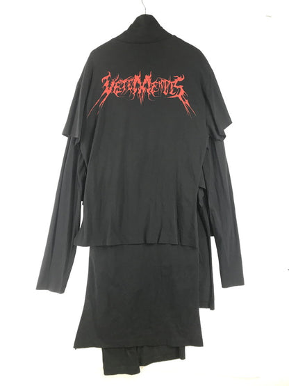 【中古品】【メンズ】 VETEMENTS ヴェトモン 16AW SKUL LAYERED T-SHIRTS DRESS レイヤード Tシャツ ドレス トップス 141-260808-rt-11-tagh サイズ：9 カラー：ブラック 万代Net店