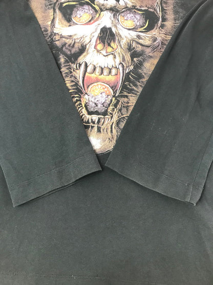 【中古品】【メンズ】 VETEMENTS ヴェトモン 16AW SKUL LAYERED T-SHIRTS DRESS レイヤード Tシャツ ドレス トップス 141-260808-rt-11-tagh サイズ：9 カラー：ブラック 万代Net店