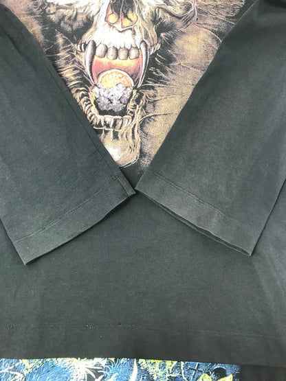 【中古品】【メンズ】 VETEMENTS ヴェトモン 16AW SKUL LAYERED T-SHIRTS DRESS レイヤード Tシャツ ドレス トップス 141-260808-rt-11-tagh サイズ：9 カラー：ブラック 万代Net店