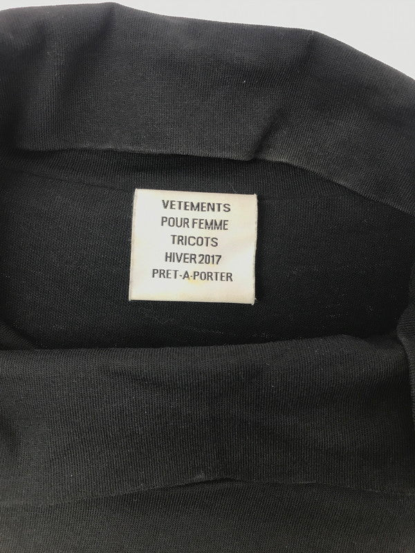 【中古品】【メンズ】 VETEMENTS ヴェトモン 16AW SKUL LAYERED T-SHIRTS DRESS レイヤード Tシャツ ドレス トップス 141-260808-rt-11-tagh サイズ：9 カラー：ブラック 万代Net店