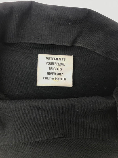 【中古品】【メンズ】 VETEMENTS ヴェトモン 16AW SKUL LAYERED T-SHIRTS DRESS レイヤード Tシャツ ドレス トップス 141-260808-rt-11-tagh サイズ：9 カラー：ブラック 万代Net店