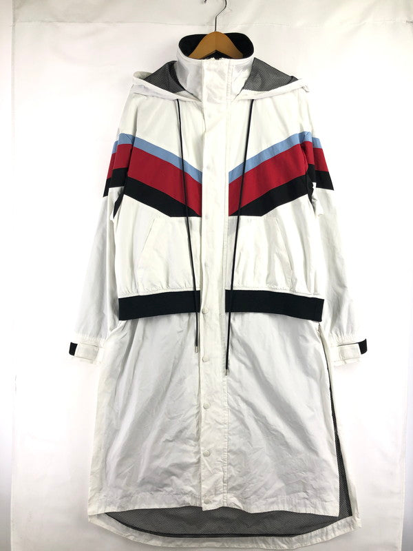 【中古品】【メンズ】 AMBUSH アンブッシュ NYLON HOODIE CAOT AMBOT-129 ナイロン フーデッド コート アウター 142-260809-rt-10-tagh サイズ：1 カラー：ホワイト 万代Net店