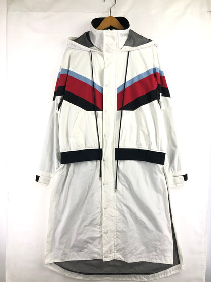 【中古品】【メンズ】 AMBUSH アンブッシュ NYLON HOODIE CAOT AMBOT-129 ナイロン フーデッド コート アウター 142-260809-rt-10-tagh サイズ：1 カラー：ホワイト 万代Net店