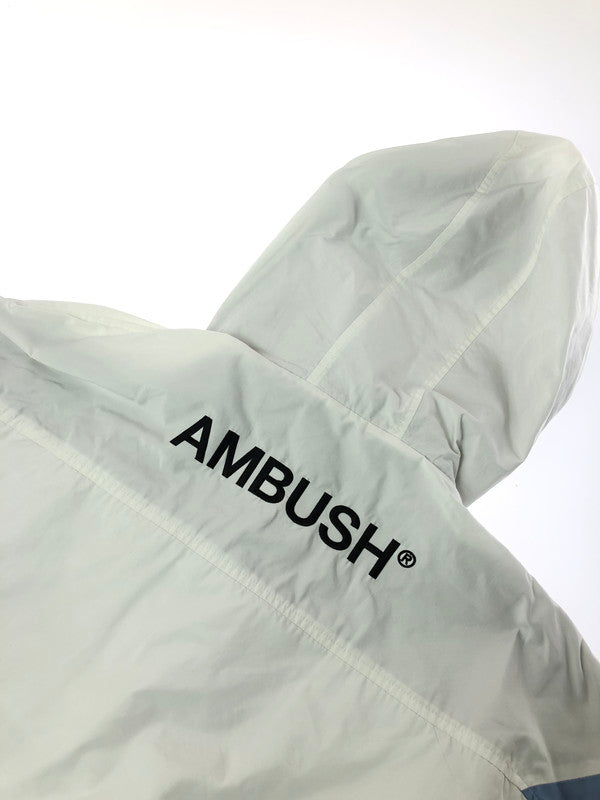 【中古品】【メンズ】 AMBUSH アンブッシュ NYLON HOODIE CAOT AMBOT-129 ナイロン フーデッド コート アウター 142-260809-rt-10-tagh サイズ：1 カラー：ホワイト 万代Net店