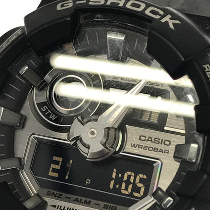 【中古品】【メンズ】 G-SHOCK ジーショック GA-700 SERIES GA-710-1AJF ANALOG-DIGITAL WATCH アナログ デジタル クォーツ 時計 196-260812-rt-12-tagh カラー：ブラック 万代Net店