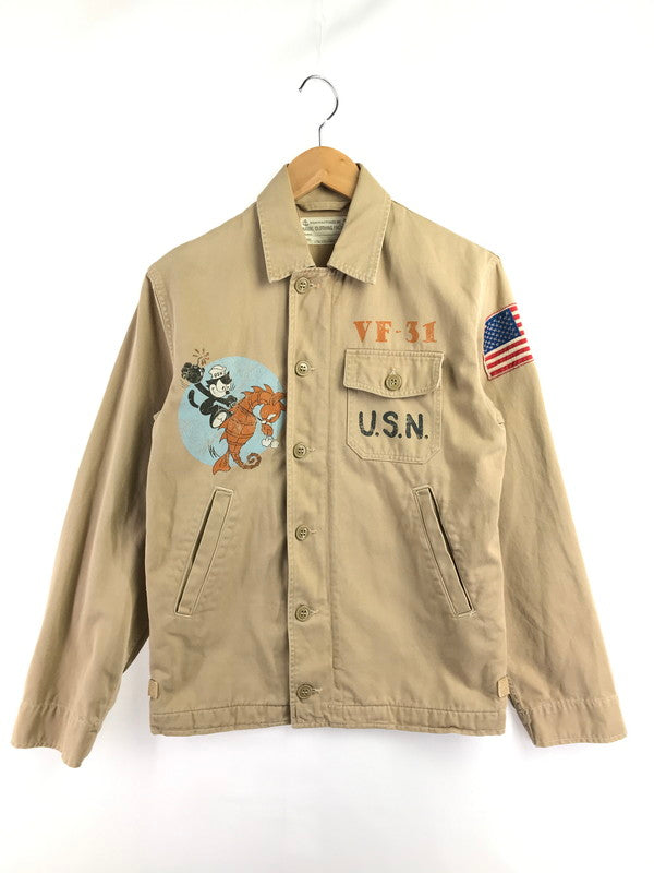 【中古品】【メンズ】 TOYS MCCOY トイズ マッコイ FELIX THE CAT UTILITY JACKET TMJ1106 フィリックス ザ キャット ユーティリティジャケット 145-260807-rt-08-tagh サイズ：36 カラー：ベージュ 万代Net店