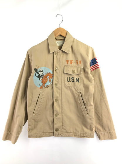 【中古品】【メンズ】 TOYS MCCOY トイズ マッコイ FELIX THE CAT UTILITY JACKET TMJ1106 フィリックス ザ キャット ユーティリティジャケット 145-260807-rt-08-tagh サイズ：36 カラー：ベージュ 万代Net店