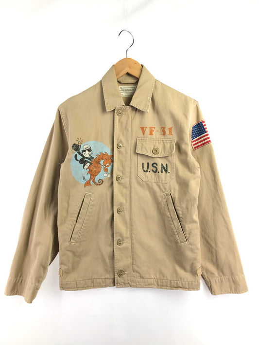 【中古品】【メンズ】 TOYS MCCOY トイズ マッコイ FELIX THE CAT UTILITY JACKET TMJ1106 フィリックス ザ キャット ユーティリティジャケット 145-260807-rt-08-tagh サイズ：36 カラー：ベージュ 万代Net店