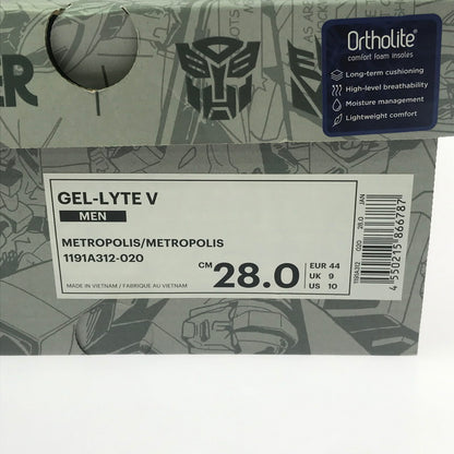 【中古品】【メンズ】 ASICS アシックス × TRANSFORMERS トランスフォーマー GEL-LYTE 5 METROPOLIS METROPOLIS ゲル ライト スニーカー 靴 162-260806-rt-21-tagh サイズ：28cm US10 カラー：グレー 万代Net店