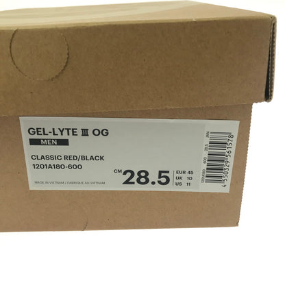 【中古品】【メンズ】 ASICS アシックス GEL-LYTE III OG CLASSIC RED BLACK 1191A312-600 ゲルライト スリー オージー クラシック スニーカー 靴 162-260806-rt-24-tagh サイズ：28.5cm US11 カラー：レッド 万代Net店