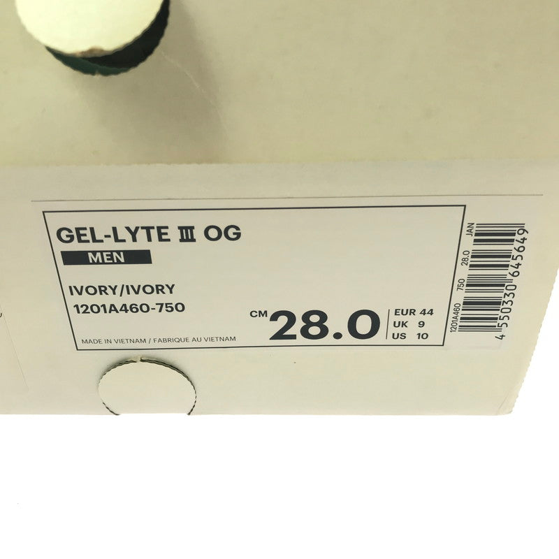 【中古品】【メンズ】 NICE KICKS ナイス キックス × ASICS アシックス GEL-LYTE 3 SPUMONI 1201A460-750 ゲル ライト スリー スニーカー 靴 162-260806-rt-23-tagh サイズ：28cm US10 カラー：IVORY/IVORY 万代Net店