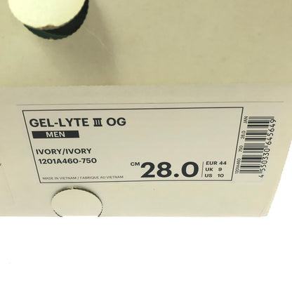 【中古品】【メンズ】 NICE KICKS ナイス キックス × ASICS アシックス GEL-LYTE 3 SPUMONI 1201A460-750 ゲル ライト スリー スニーカー 靴 162-260806-rt-23-tagh サイズ：28cm US10 カラー：IVORY/IVORY 万代Net店
