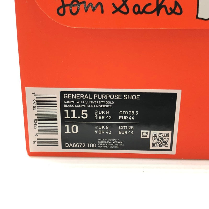 【中古美品】【メンズ】 NIKE CRAFT WOMEN'S ナイキ クラフト ウィメンズ × TOM SACHS トム サックス GENERAL PURPOSE SHOE BRICOLAGE スニーカー 靴 166-260806-rt-19-tagh サイズ：28.5cmUS11.5 カラー：SUMMIT WHITE/UNIVERSITY GOLD 万代Net店