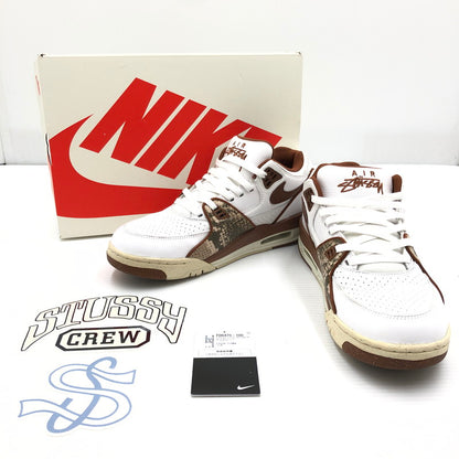 【中古品】【メンズ】 NIKE ナイキ × STUSSY ステューシー AIR FLIGHT 89 LOW SP WHITE AND PECAN FD6475-100 エア フライト 89 ロー スニーカー 靴 160-260806-rt-11-tagh サイズ：28.5cm US10.5 カラー：WHITE/PECAN-FOSSIL 万代Net店