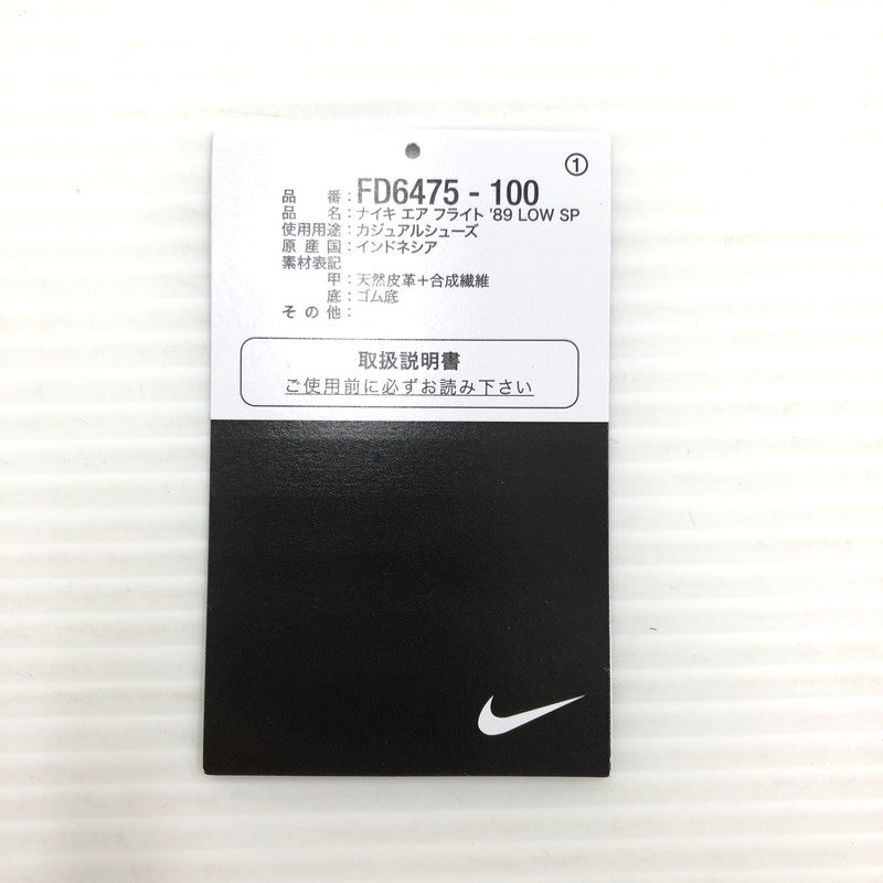 【中古品】【メンズ】 NIKE ナイキ × STUSSY ステューシー AIR FLIGHT 89 LOW SP WHITE AND PECAN FD6475-100 エア フライト 89 ロー スニーカー 靴 160-260806-rt-11-tagh サイズ：28.5cm US10.5 カラー：WHITE/PECAN-FOSSIL 万代Net店
