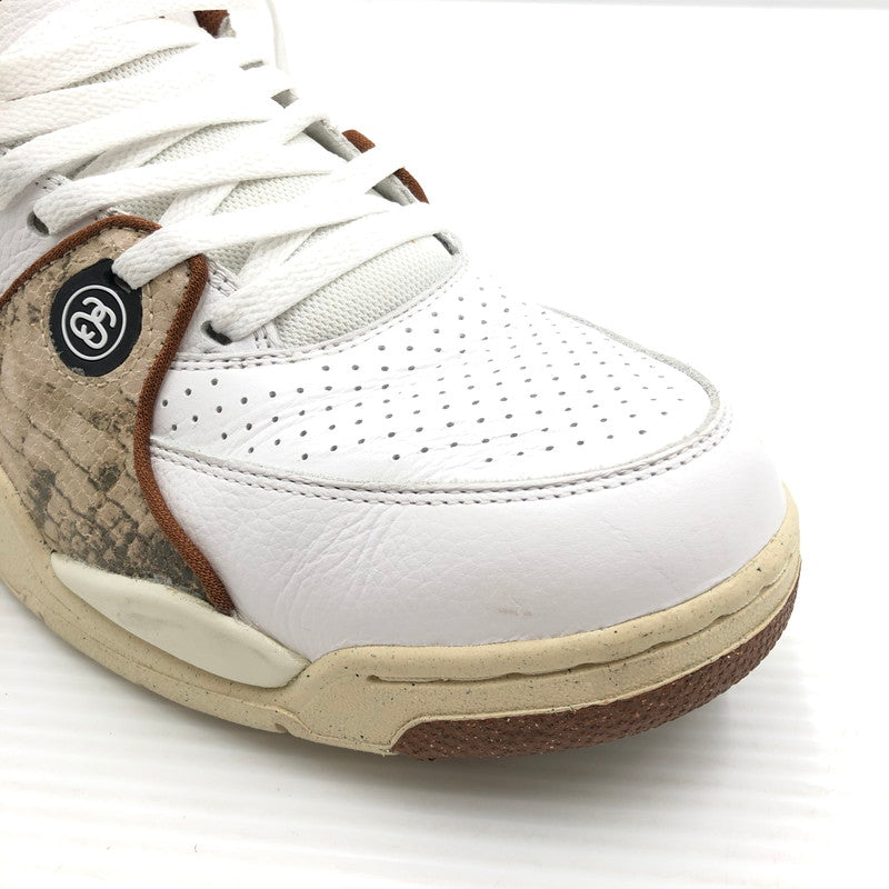 【中古品】【メンズ】 NIKE ナイキ × STUSSY ステューシー AIR FLIGHT 89 LOW SP WHITE AND PECAN FD6475-100 エア フライト 89 ロー スニーカー 靴 160-260806-rt-11-tagh サイズ：28.5cm US10.5 カラー：WHITE/PECAN-FOSSIL 万代Net店