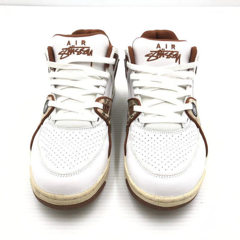【中古品】【メンズ】 NIKE ナイキ × STUSSY ステューシー AIR FLIGHT 89 LOW SP WHITE AND PECAN FD6475-100 エア フライト 89 ロー スニーカー 靴 160-260806-rt-11-tagh サイズ：28.5cm US10.5 カラー：WHITE/PECAN-FOSSIL 万代Net店
