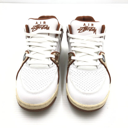 【中古品】【メンズ】 NIKE ナイキ × STUSSY ステューシー AIR FLIGHT 89 LOW SP WHITE AND PECAN FD6475-100 エア フライト 89 ロー スニーカー 靴 160-260806-rt-11-tagh サイズ：28.5cm US10.5 カラー：WHITE/PECAN-FOSSIL 万代Net店