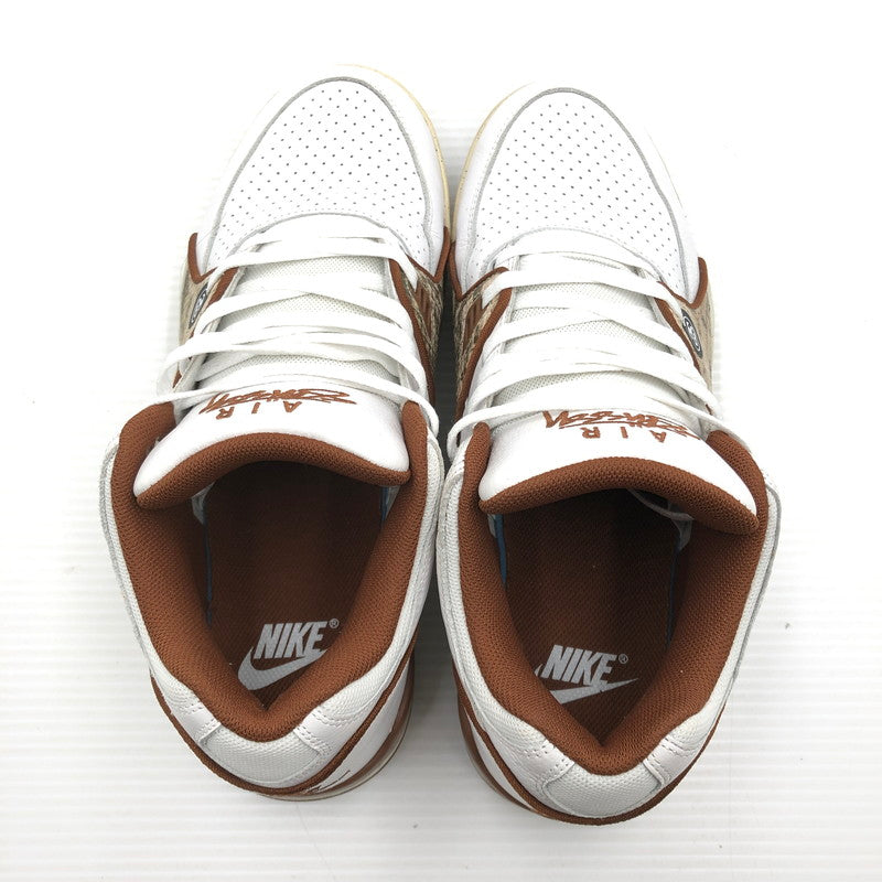 【中古品】【メンズ】 NIKE ナイキ × STUSSY ステューシー AIR FLIGHT 89 LOW SP WHITE AND PECAN FD6475-100 エア フライト 89 ロー スニーカー 靴 160-260806-rt-11-tagh サイズ：28.5cm US10.5 カラー：WHITE/PECAN-FOSSIL 万代Net店