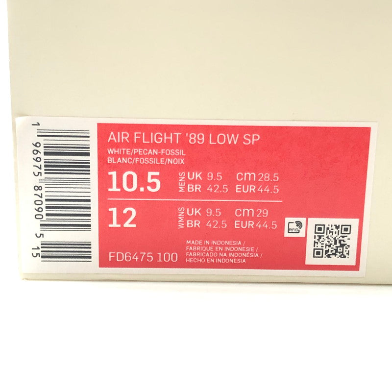 【中古品】【メンズ】 NIKE ナイキ × STUSSY ステューシー AIR FLIGHT 89 LOW SP WHITE AND PECAN FD6475-100 エア フライト 89 ロー スニーカー 靴 160-260806-rt-11-tagh サイズ：28.5cm US10.5 カラー：WHITE/PECAN-FOSSIL 万代Net店