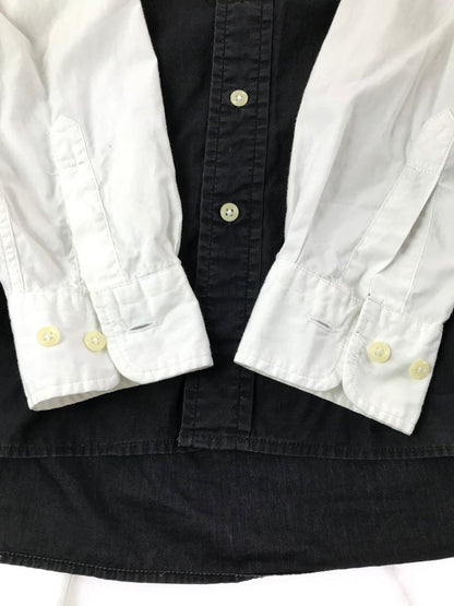【中古品】【メンズ】 CHRISTIAN DIOR MONSIEUR クリスチャン ディオール ムッシュ 90's 2TONE LS SHIRT ツートーン ロングスリーブ シャツ 長袖シャツ トップス 146-260820-rt-10-tag サイズ：15 カラー：ブラック/ホワイト 万代Net店