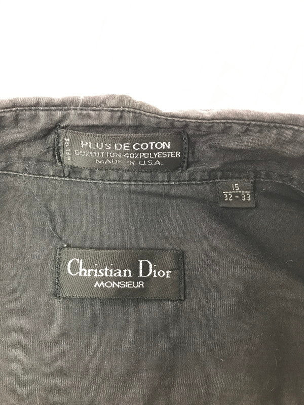 【中古品】【メンズ】 CHRISTIAN DIOR MONSIEUR クリスチャン ディオール ムッシュ 90's 2TONE LS SHIRT ツートーン ロングスリーブ シャツ 長袖シャツ トップス 146-260820-rt-10-tag サイズ：15 カラー：ブラック/ホワイト 万代Net店