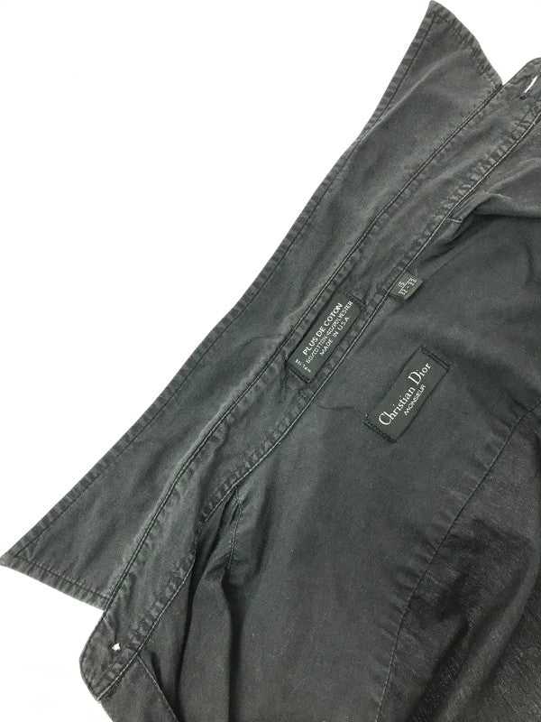 【中古品】【メンズ】 CHRISTIAN DIOR MONSIEUR クリスチャン ディオール ムッシュ 90's 2TONE LS SHIRT ツートーン ロングスリーブ シャツ 長袖シャツ トップス 146-260820-rt-10-tag サイズ：15 カラー：ブラック/ホワイト 万代Net店