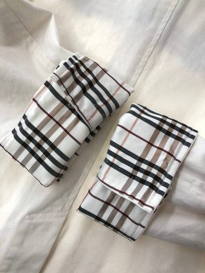 【中古品】【メンズ】 BURBERRY BLACK LABEL バーバリーブラックレーベル JACKET WHITE ジャケット ライトアウター 141-260815-rt-06-tagh サイズ：L カラー：ホワイト 万代Net店