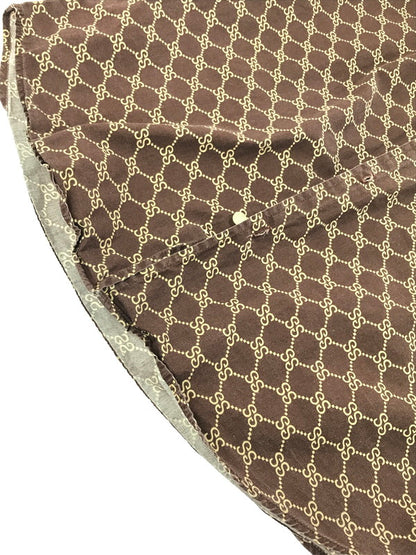 【中古品】【メンズ】 STUSSY ステューシー 90's MADE IN USA MONOGRAM S/S SHIRT ９０年代 モノグラム ショートスリーブ シャツ トップス 142-260807-rt-01-tagh サイズ：S カラー：ブラウン 万代Net店