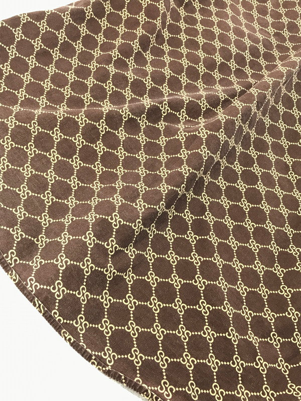 【中古品】【メンズ】 STUSSY ステューシー 90's MADE IN USA MONOGRAM S/S SHIRT ９０年代 モノグラム ショートスリーブ シャツ トップス 142-260807-rt-01-tagh サイズ：S カラー：ブラウン 万代Net店
