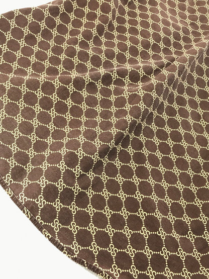 【中古品】【メンズ】 STUSSY ステューシー 90's MADE IN USA MONOGRAM S/S SHIRT ９０年代 モノグラム ショートスリーブ シャツ トップス 142-260807-rt-01-tagh サイズ：S カラー：ブラウン 万代Net店