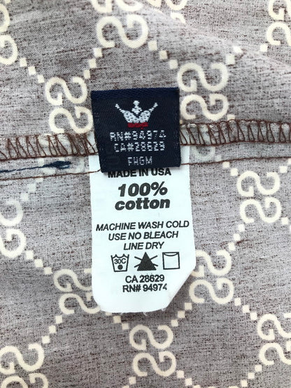 【中古品】【メンズ】 STUSSY ステューシー 90's MADE IN USA MONOGRAM S/S SHIRT ９０年代 モノグラム ショートスリーブ シャツ トップス 142-260807-rt-01-tagh サイズ：S カラー：ブラウン 万代Net店