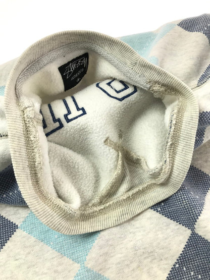 【中古品】【メンズ】 STUSSY ステューシー 00's ARGYLE CREW NECK SWEAT SHIRT GRAY 2000年代 アーガイル クルー ネック スウェット シャツ トレーナー 142-260807-rt-03-tagh サイズ：M カラー：グレー 万代Net店