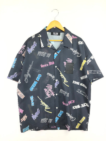 【中古品】【メンズ】 DUALISM BRUSHED デュアリズム OPEN COLLAR SHIRT NEON BLACK オープンカラー半袖シャツ ストリート 142-260822-su-06-tagh サイズ：F カラー：ネオンブラック 万代Net店