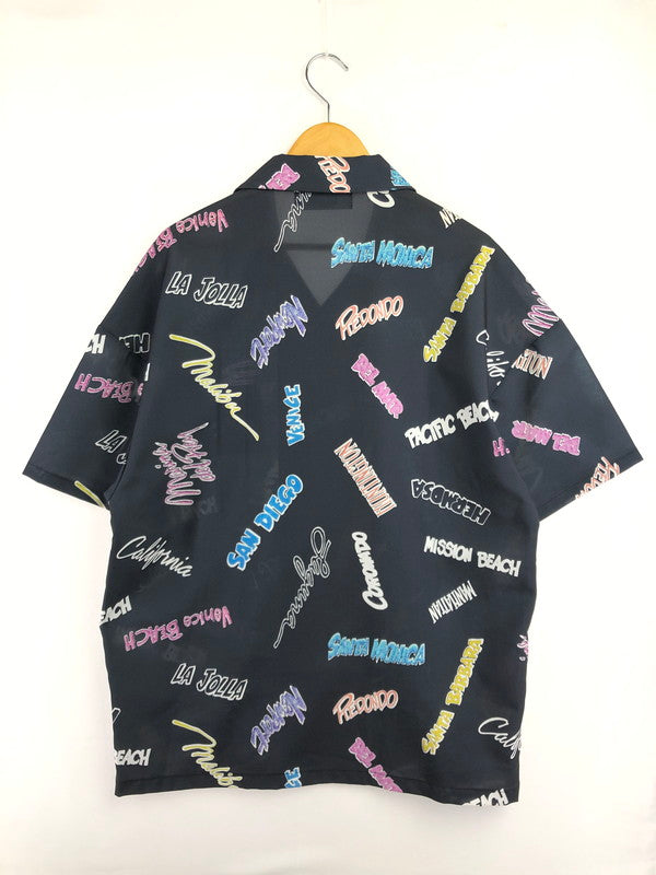 【中古品】【メンズ】 DUALISM BRUSHED デュアリズム OPEN COLLAR SHIRT NEON BLACK オープンカラー半袖シャツ ストリート 142-260822-su-06-tagh サイズ：F カラー：ネオンブラック 万代Net店