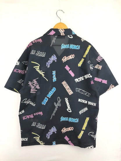 【中古品】【メンズ】 DUALISM BRUSHED デュアリズム OPEN COLLAR SHIRT NEON BLACK オープンカラー半袖シャツ ストリート 142-260822-su-06-tagh サイズ：F カラー：ネオンブラック 万代Net店