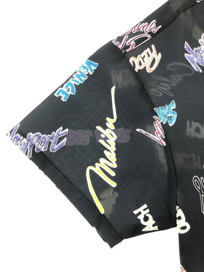 【中古品】【メンズ】 DUALISM BRUSHED デュアリズム OPEN COLLAR SHIRT NEON BLACK オープンカラー半袖シャツ ストリート 142-260822-su-06-tagh サイズ：F カラー：ネオンブラック 万代Net店