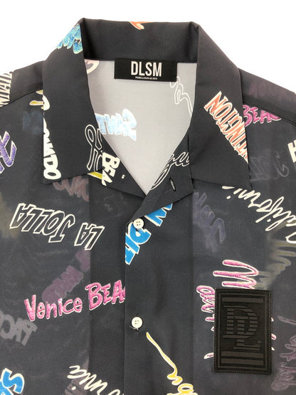 【中古品】【メンズ】 DUALISM BRUSHED デュアリズム OPEN COLLAR SHIRT NEON BLACK オープンカラー半袖シャツ ストリート 142-260822-su-06-tagh サイズ：F カラー：ネオンブラック 万代Net店