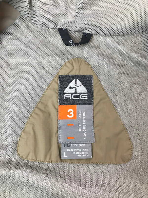 【現状渡し品】【メンズ】 NIKE ナイキ 00's NYLON SHELL JACKET ナイロン シェル ジャケット ライトアウター 146-260807-rt-09-tagh サイズ：L カラー：ベージュ 万代Net店