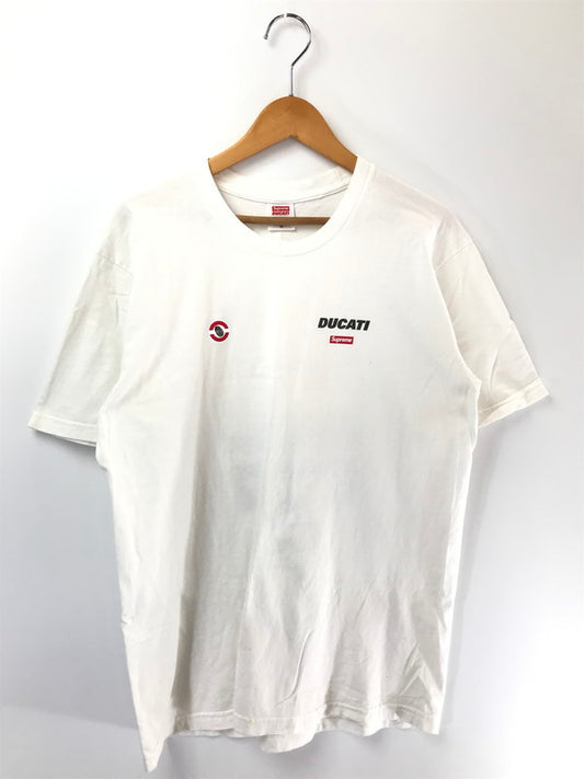 【中古品】【メンズ】 SUPREME シュプリーム × DUCATI ドゥカティ コラボ LOGOS TEE ロゴ Tシャツ 半袖Tシャツ トップス 149-260808-rt-02-tagh サイズ：M カラー：ホワイト 万代Net店